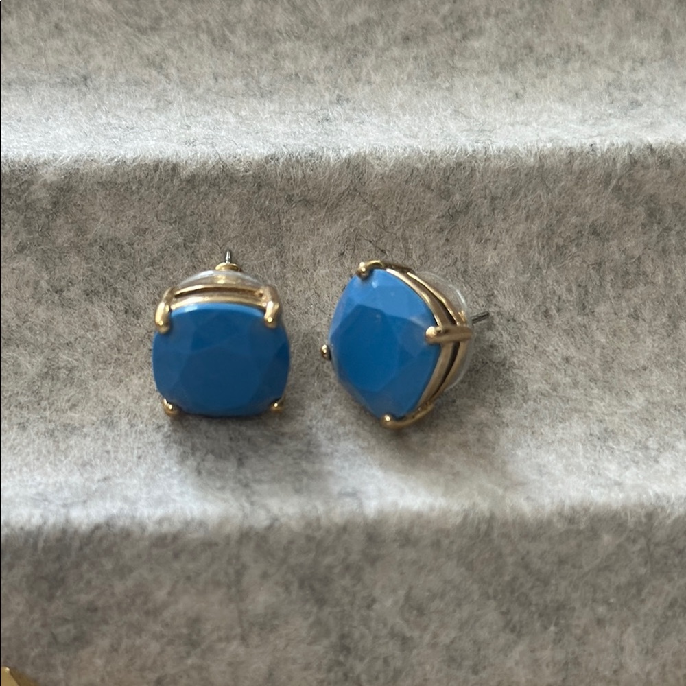 Kate Spade Blue and Gold Stud Earrings